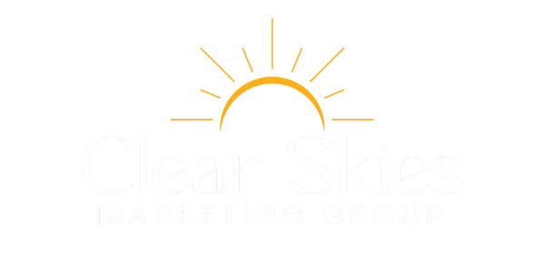 Clear Skies Marketing Group White Logo