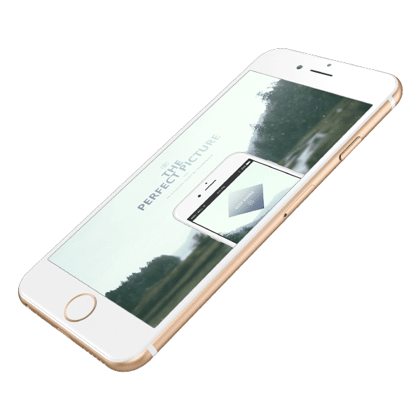Image of a mobile phone tilted sideways with transparent background